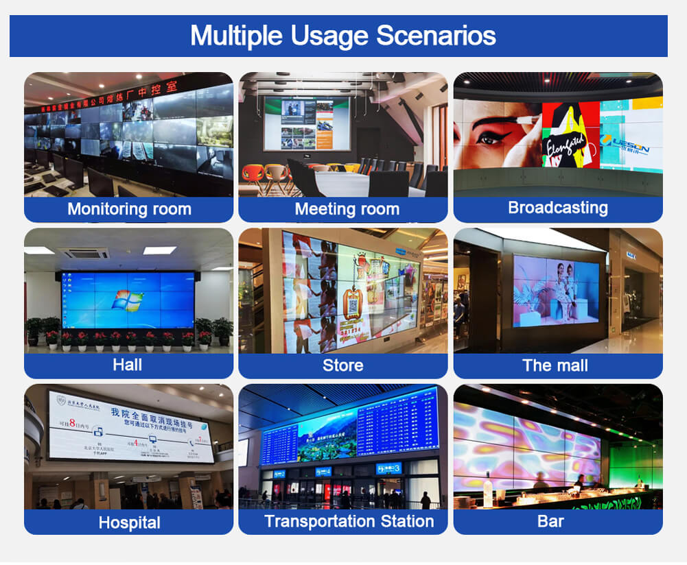 Custom narrow 3.5mm 49 inch square 2x2 LCD splicing digital screen 4k vertical advertising display video wall (9).jpg