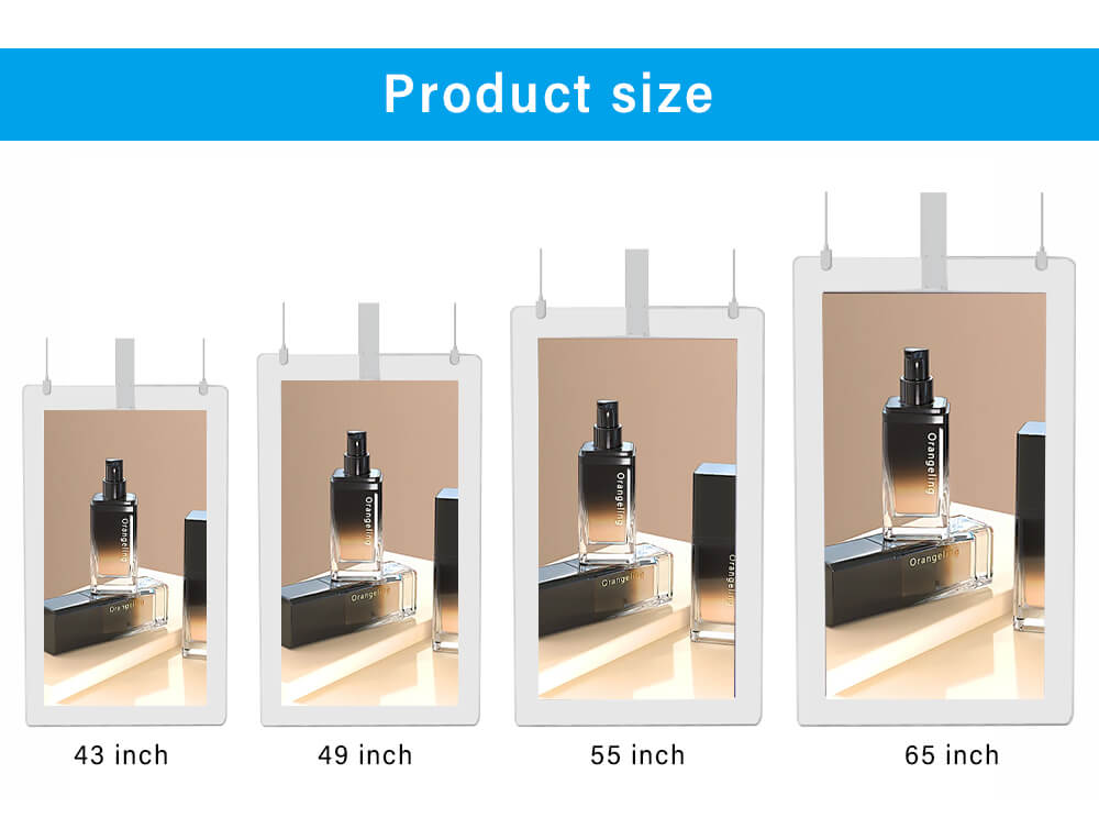 double sided hanging tempered glass advertising display.jpg