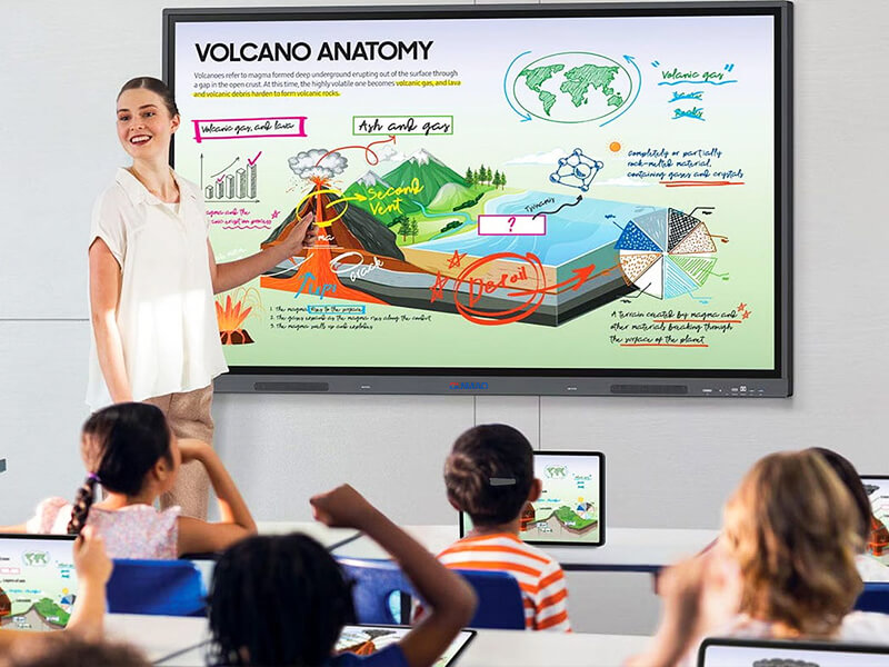 Qtenboard 65 75 86 inch 4k touch screen School classroom digital board interactive smartboard