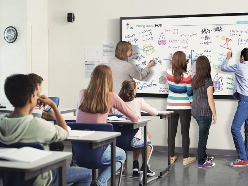 Qtenboard 65 75 86 inch 4k touch screen School classroom digital board interactive smartboard