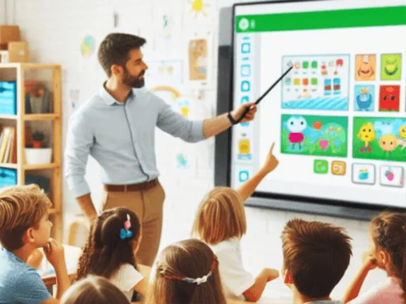 Qtenboard 65 75 86 inch 4k touch screen School classroom digital board interactive smartboard