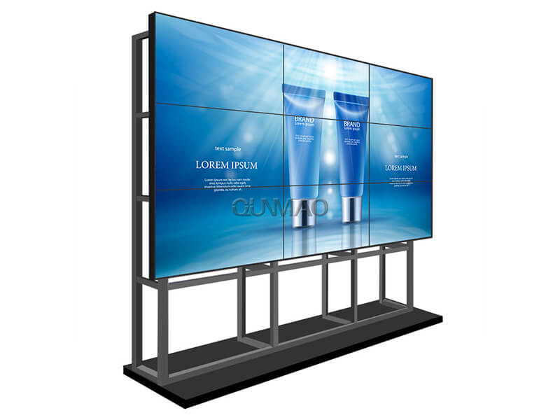 Custom narrow 3.5mm 49 inch square 2x2 LCD splicing digital screen 4k vertical advertising display video wall