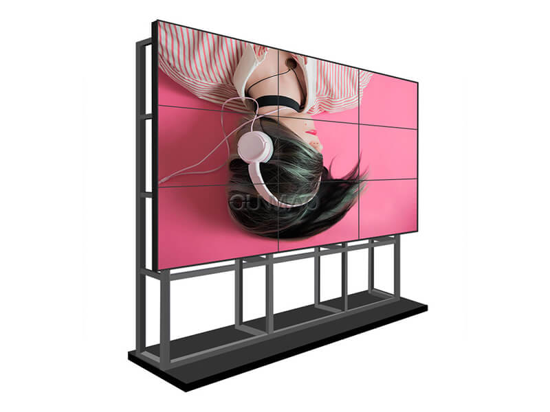 Floor Stand 65 Inch 4K UHD Narrow Bezel Splicing Screen 3.5mm indoor display Lcd Video Wall