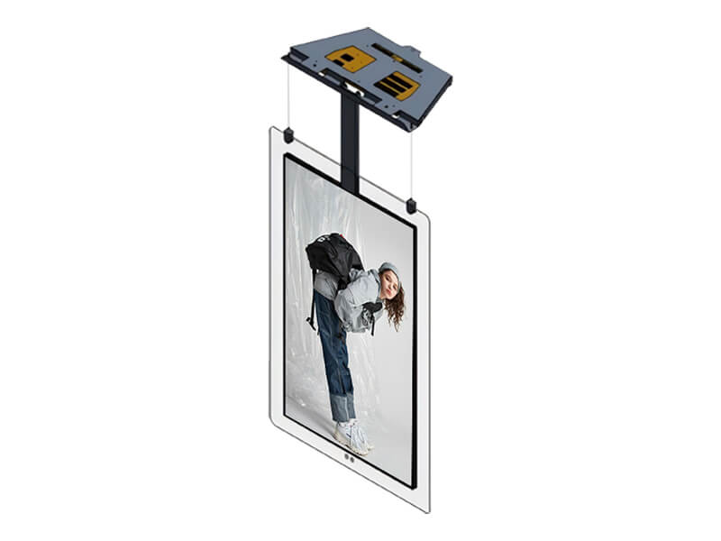 32 43 55 Inch Shopping Mall window Double Sided Advertising Video Player Lcd Transparent display Hanging Ceiling Digital Signage