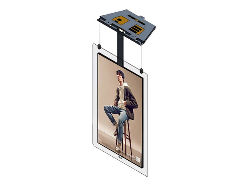 32 43 55 Inch Shopping Mall window Double Sided Advertising Video Player Lcd Transparent display Hanging Ceiling Digital Signage