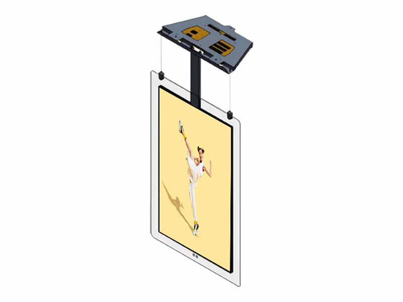 32 43 55 Inch Shopping Mall window Double Sided Advertising Video Player Lcd Transparent display Hanging Ceiling Digital Signage