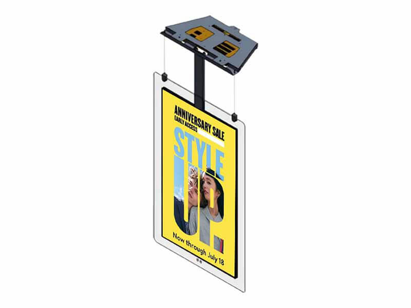 32 43 55 Inch Shopping Mall window Double Sided Advertising Video Player Lcd Transparent display Hanging Ceiling Digital Signage