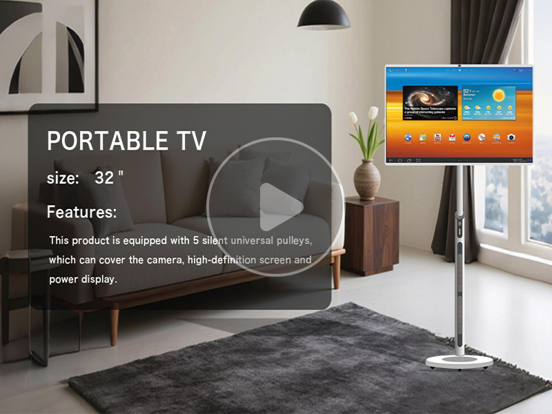 32-inch portable tv is now available! Dual speakers, surround sound, hidden camera, unlimited energy storage power supply