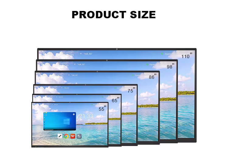 Qtenboard OEM ODM 65 75 86 98 110 Inch Office Meeting Smart Interactive Touch Panel 4K LCD Infrared Touch Electronic Whiteboard