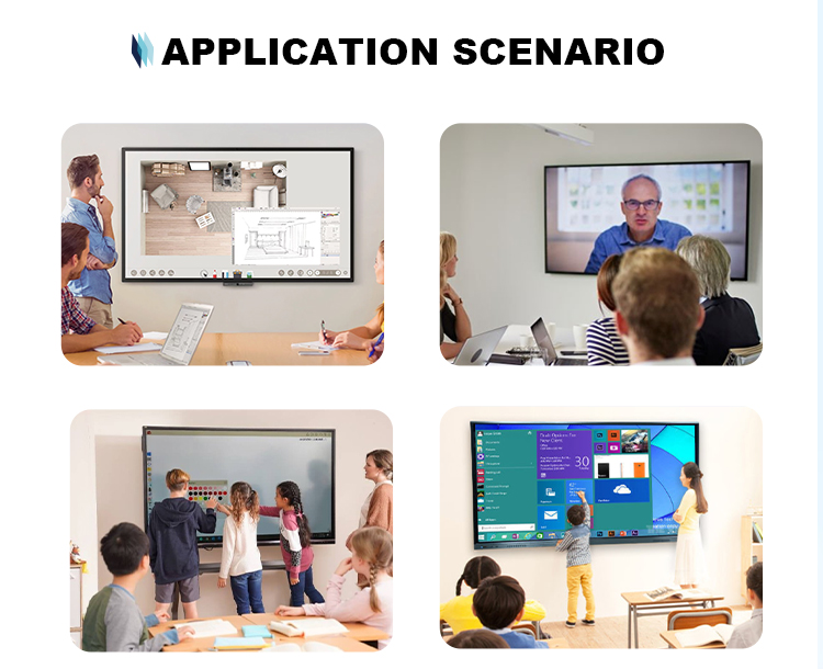 Qtenboard High Quality Low Price 65 75 85 86 98 100 105 110 Inch 4k lcd Smart Board Multi Touch Screen Interactive Flat Panel