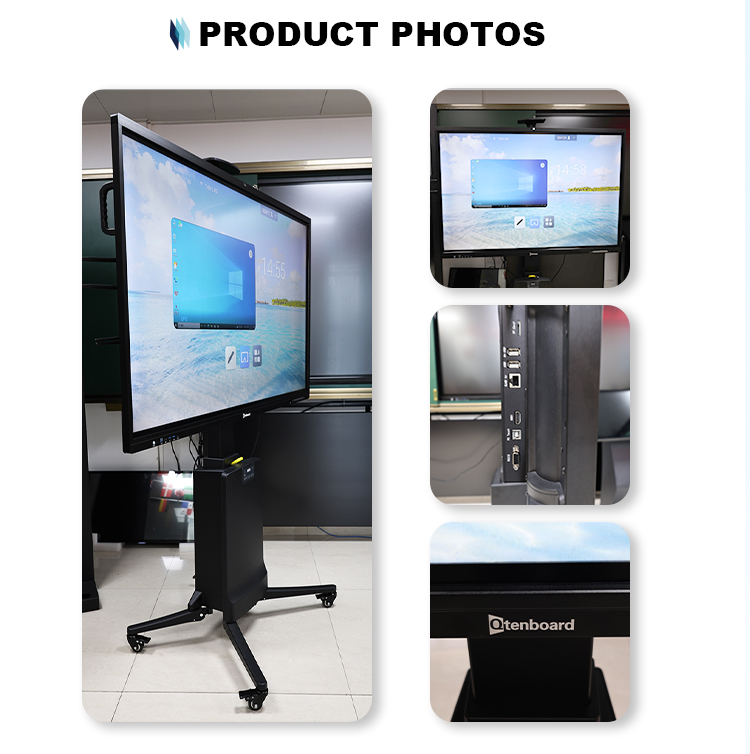 Qtenboard Teaching 65 75 85 86 98 100 105 110 Inch 4k Android Ops Smart Electronic Board Interactive White Board Price for School Classroom