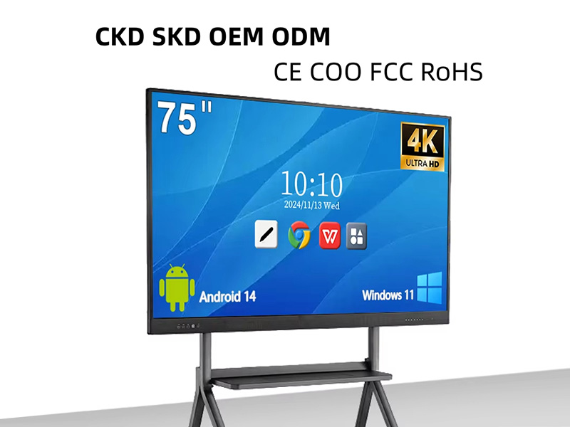 Qtenboard Supplier 4K Ai Interactive Whiteboard Interactive Flat Panle Manufacture