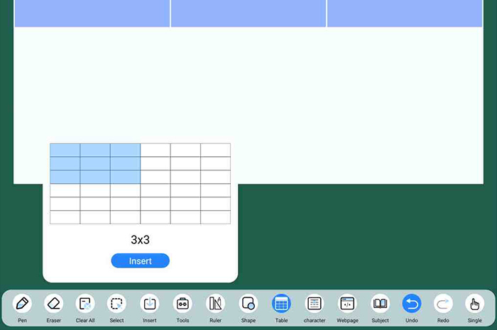 NEW! Ai Function: Table and English Stander Writing in the Interactive Falt Panel!