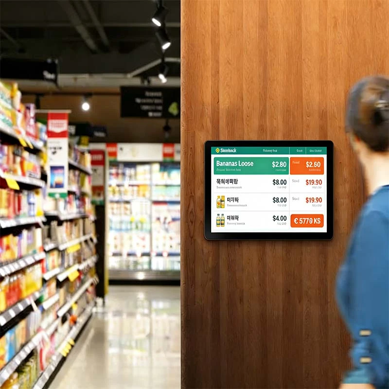 27" Wall Mounted Advertising Screen Digital Signage for Supermarket