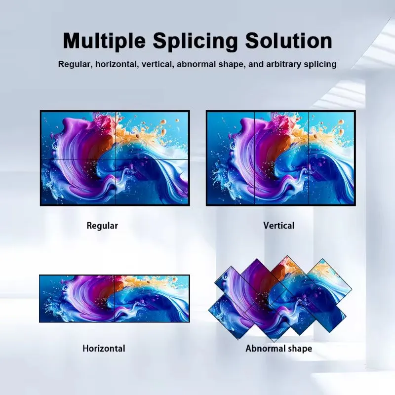 55" 4K 1.8mm LCD Video Wall Frameless Splicing Screen Factory