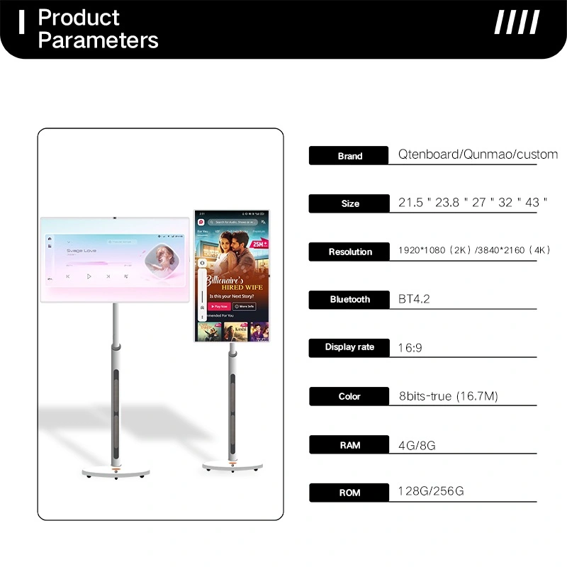 OEM Standbyme TV Moveable Portable Smart TV on Wheels 21.5-32 Inch