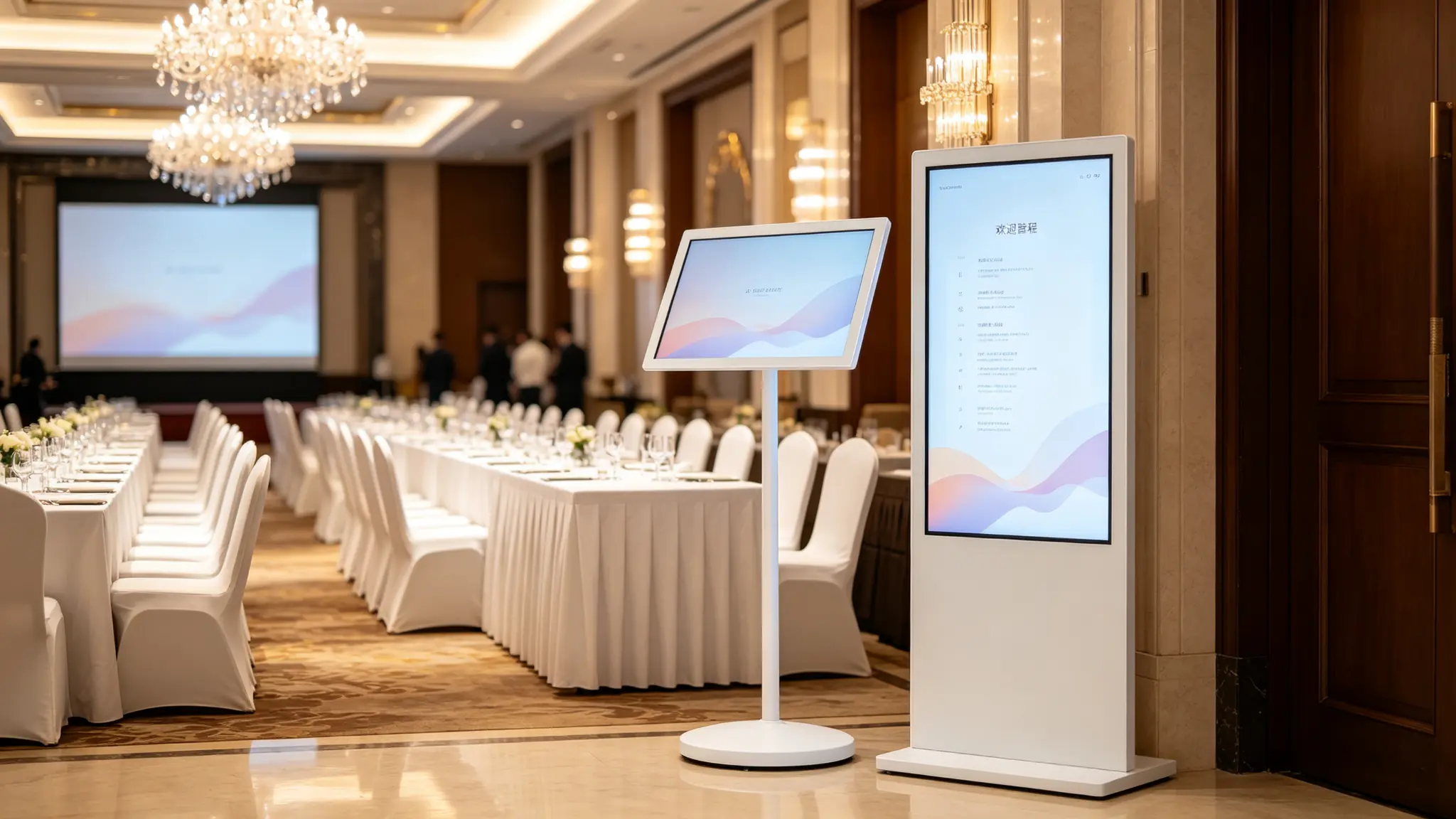 Portable Smart TV for Hotels Movable Touchscreen Display