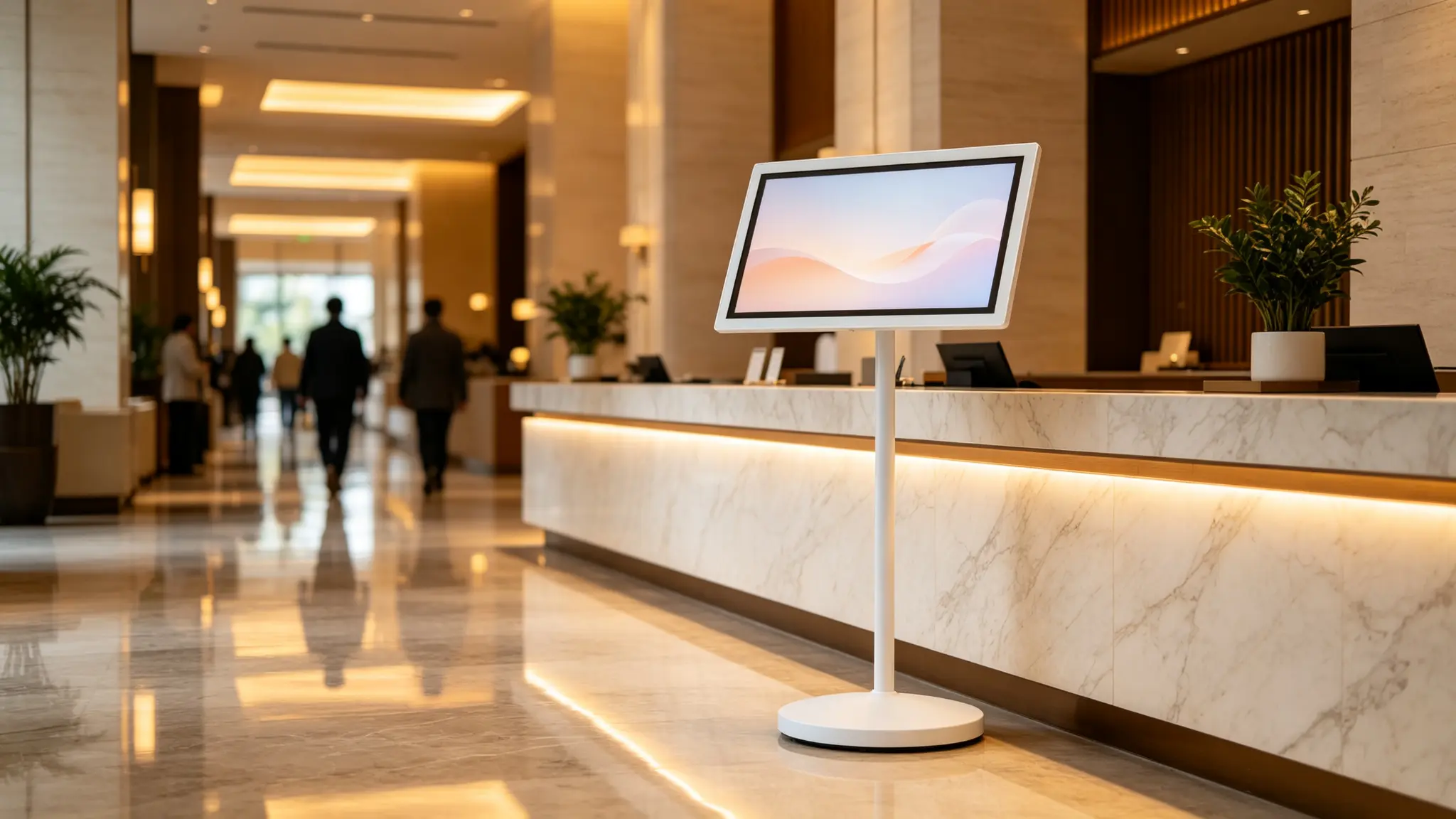 Portable Smart TV for Hotels Movable Touchscreen Display