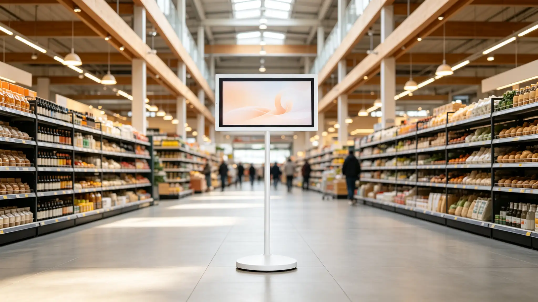 Portable Smart TV for Supermarkets Movable Digital Display Portable Smart TV for Supermarkets Movable Digital Display