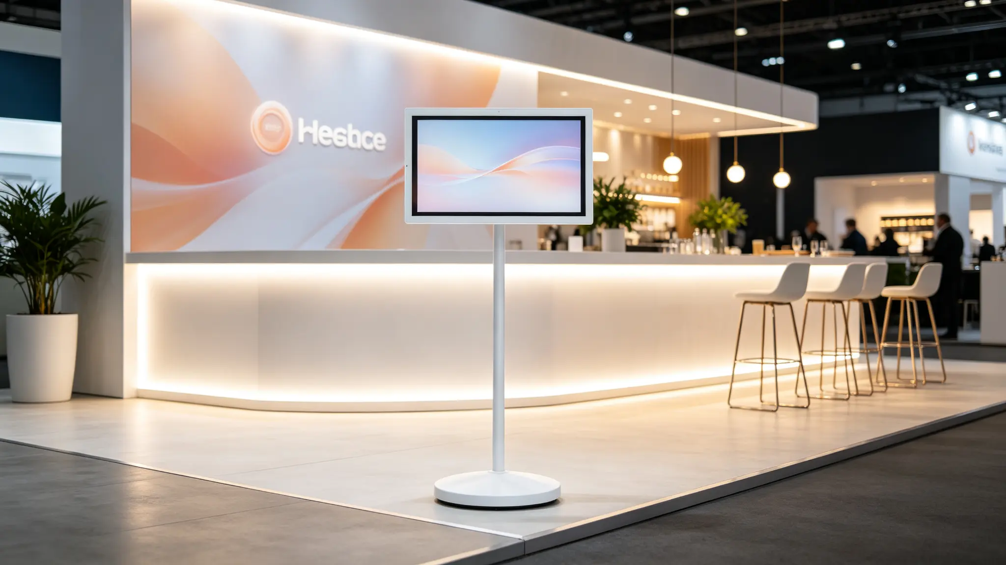 Portable Smart TV for Exhibitions Trade Show Display on Wheels