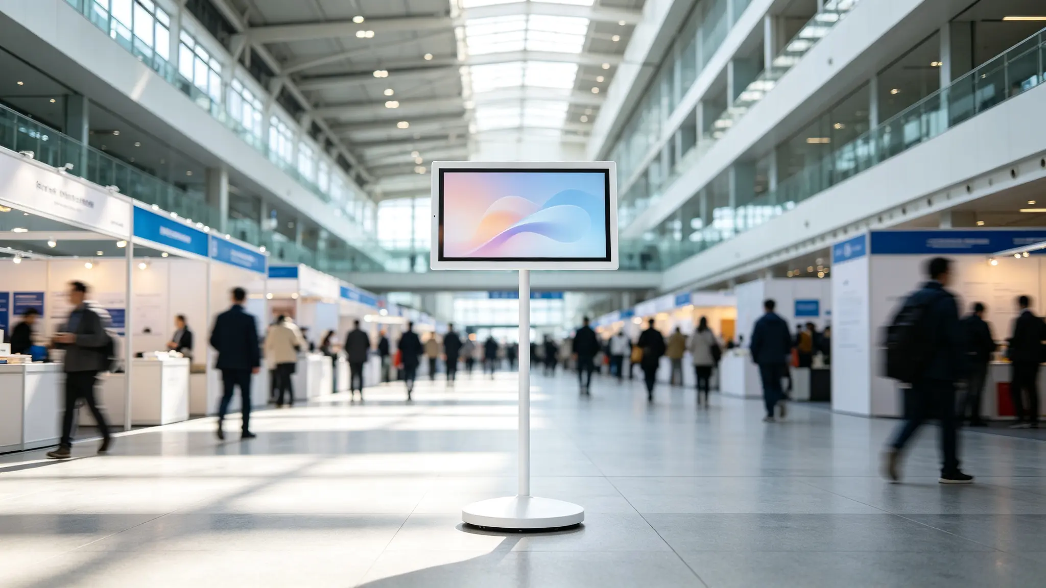 Portable Smart TV for Exhibitions Trade Show Display on Wheels
