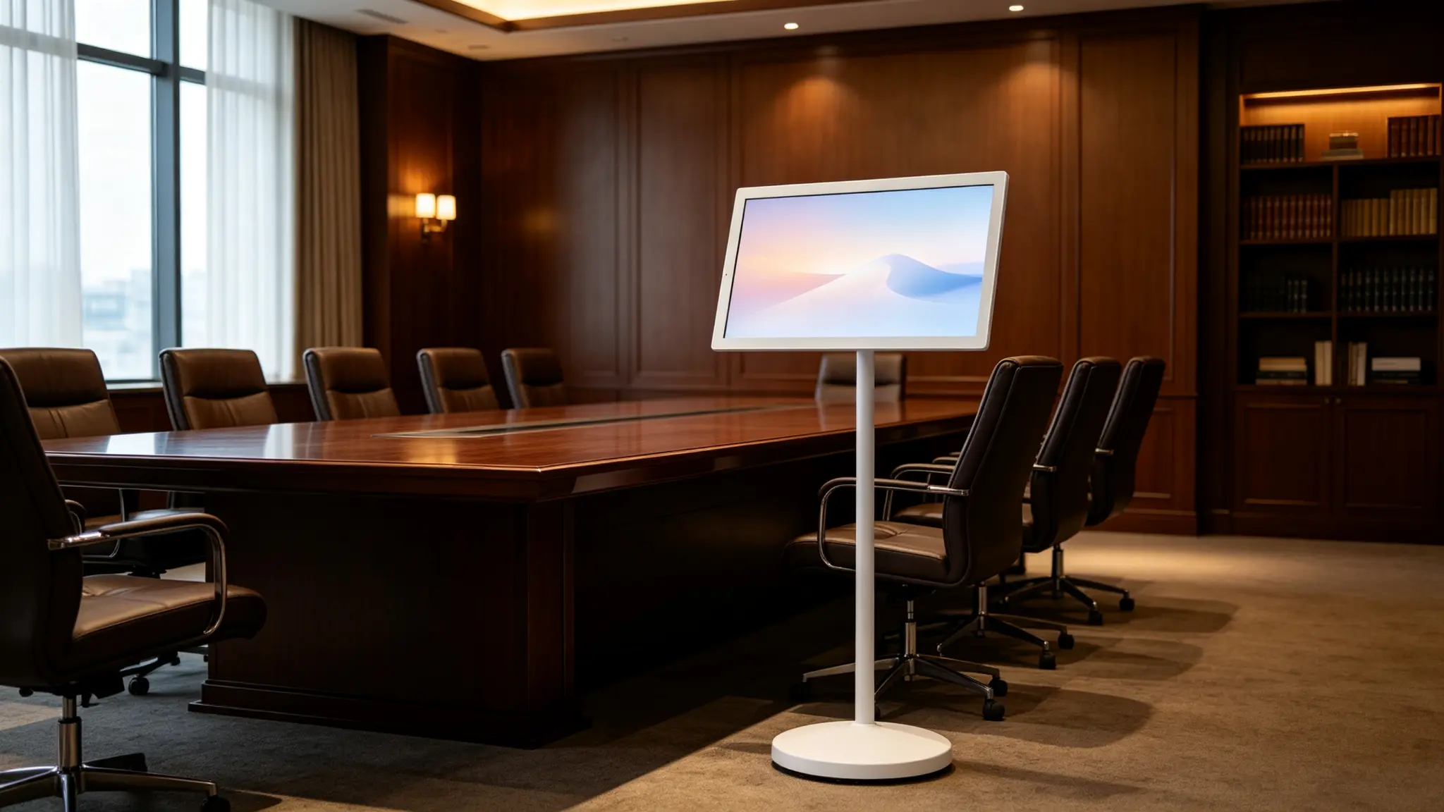 Portable Smart TV for Meetings Movable Meeting Room Display