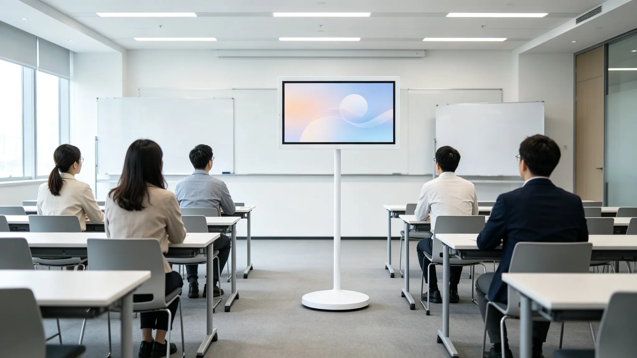 Portable Smart TV for Meetings Movable Meeting Room Display